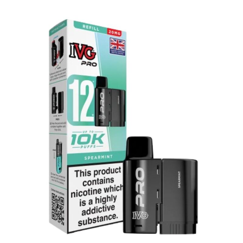 Spearmint Pro 12 Prefilled Pod & Refill by IVG