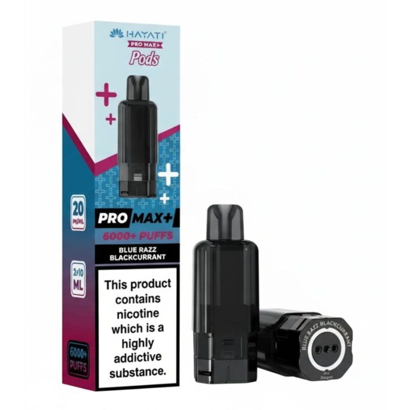 Blue Razz Blackcurrant Pro Max Plus 6000 Prefilled Pod & Refill by Hayati