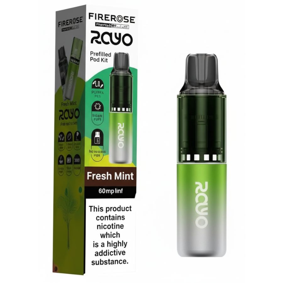 Fresh Mint Rayo 600 Prefilled Pods by Firerose