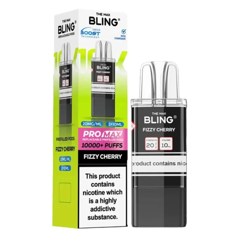 Fizzy Cherry Max 10K Prefilled Pod & Refill by The Bling