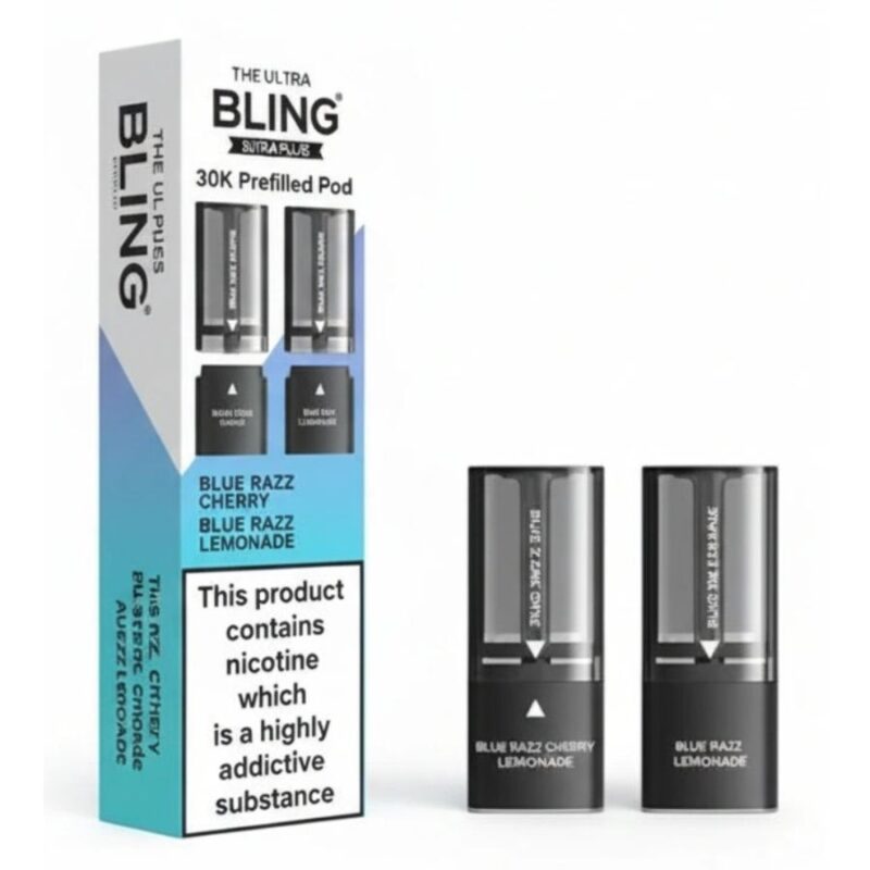 Blue Razz Cherry / Blue Razz Lemonade Ultra Plus 30K Prefilled Pod & Refill by The Bling
