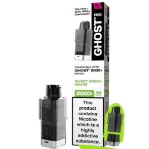 Sweet Green Grape Pro 8000+ Prefilled Pod & Refill by Ghost
