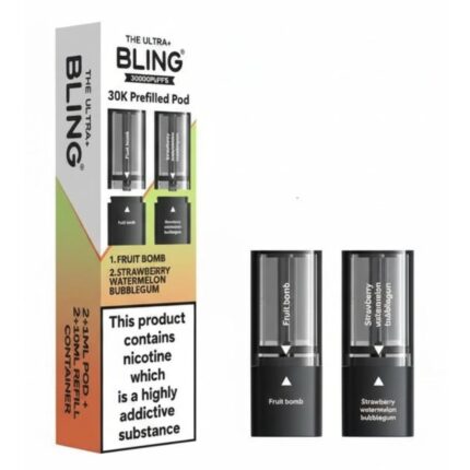 Fruit Bomb / Strawberry Watermelon Bubblegum Ultra Plus 30K Prefilled Pod & Refill by The Bling