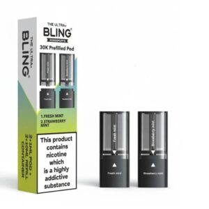 Fresh Mint / Strawberry Mint Ultra Plus 30K Prefilled Pod & Refill by The Bling
