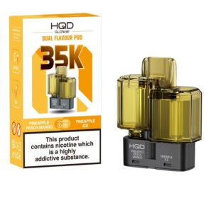 Pineapple Peach Mango & Pineapple Ice Glow Air 35K Prefilled Pod & Refill by HQD