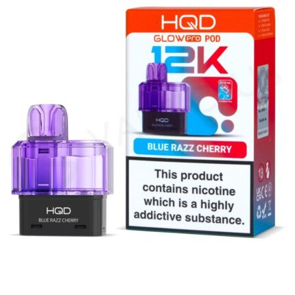 Blue Razz Cherry Glow Pro 12K Prefilled Pod & Refill by HQD