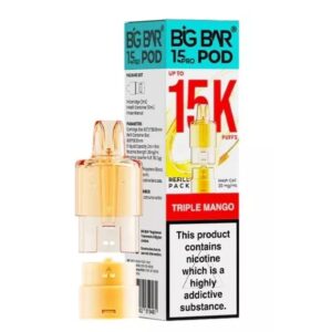 Triple Mango 15K Pro Prefilled Pod & Refill by Big Bar