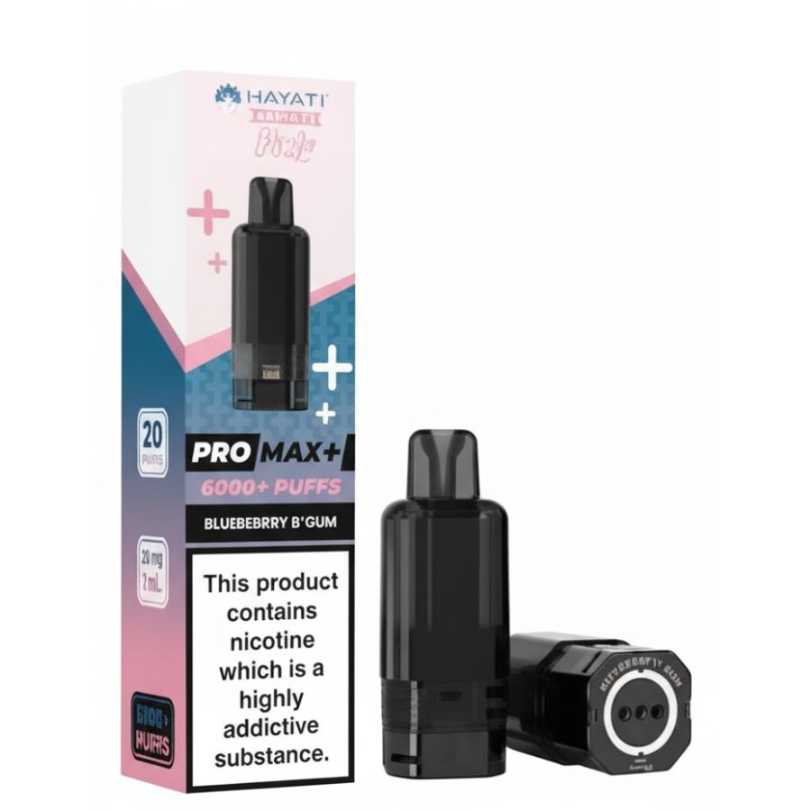 Blueberry B'Gum Pro Max Plus 6000 Prefilled Pod & Refill by Hayati