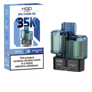 Blueberry Raspberry & Blueberry Sour Raspberry Glow Air 35K Prefilled Pod & Refill by HQD