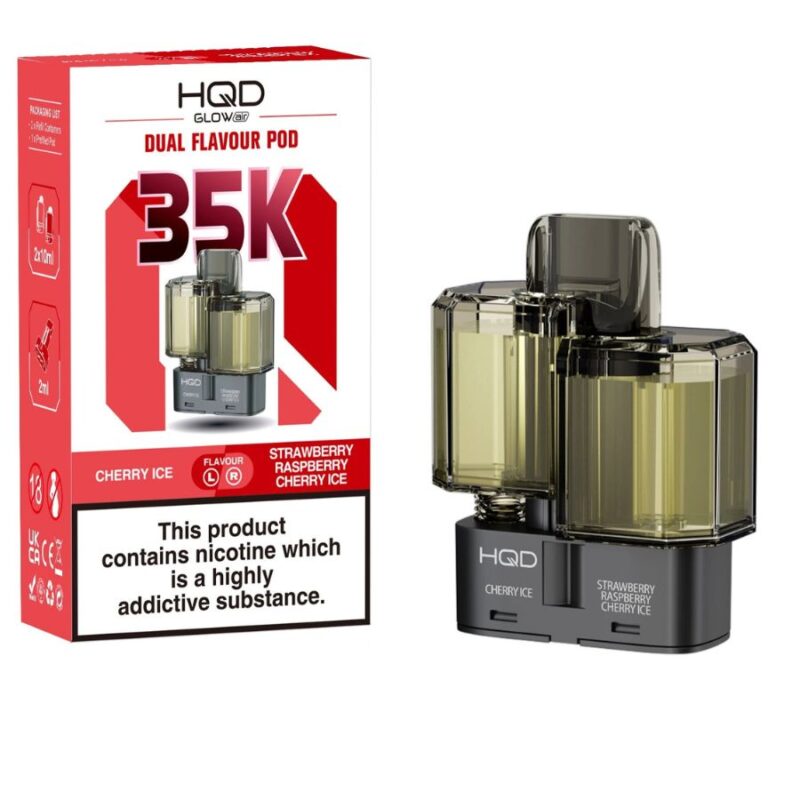 Watermelon BG & Strawberry BG Glow Air 35K Prefilled Pod & Refill by HQD