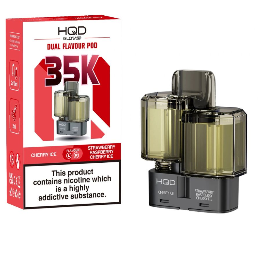 Watermelon BG & Strawberry BG Glow Air 35K Prefilled Pod & Refill by HQD