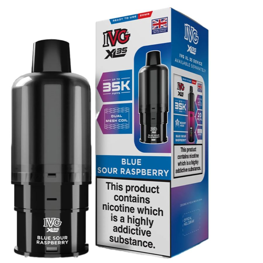 Blue Sour Raspberry XL 35K Prefilled Pod & Refill by IVG