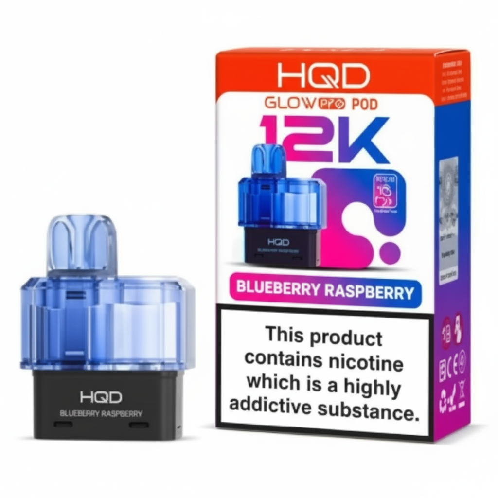 Blueberry Raspberry Glow Pro 12K Prefilled Pod & Refill by HQD