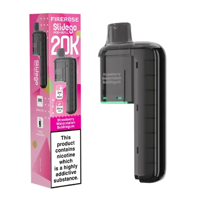 Strawberry Watermelon Bubblegum Slidego 20K Prefilled Pod & Refill by Firerose