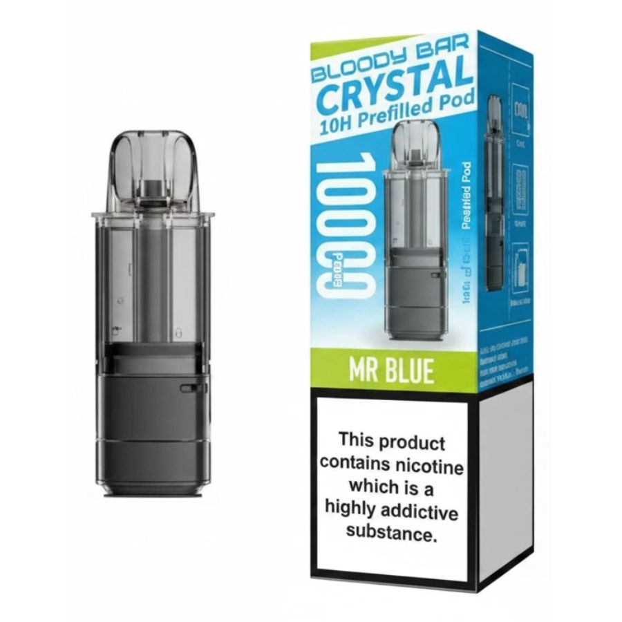Mr Blue Crystal 10K Prefilled Pod & Refill by Bloody Bar