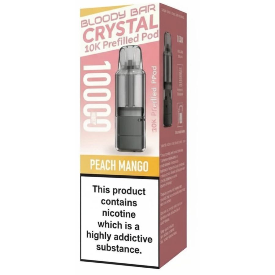 Peach Mango Crystal 10K Prefilled Pod & Refill by Bloody Bar