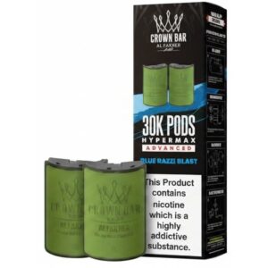 Blue Razz Blast 30K Hypermax Prefilled Pod & Refill by Al Fakher