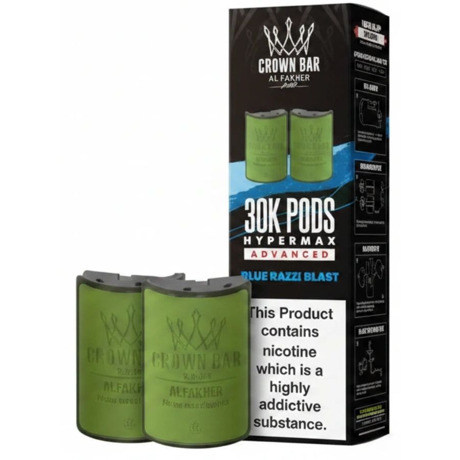 Blue Razz Blast 30K Hypermax Prefilled Pod & Refill by Al Fakher
