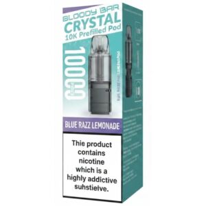 Blue Razz Lemonade Crystal 10K Prefilled Pod & Refill by Bloody Bar