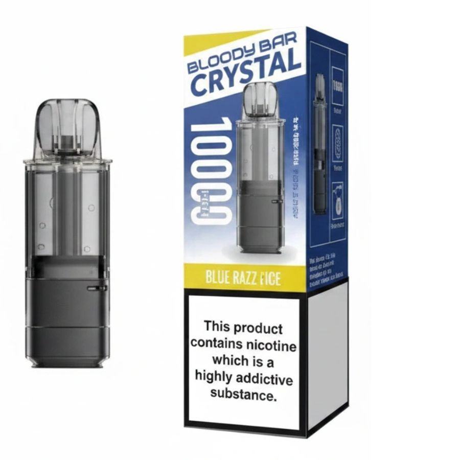 Blue Razz Bear Crystal 10K Prefilled Pod & Refill by Bloody Bar