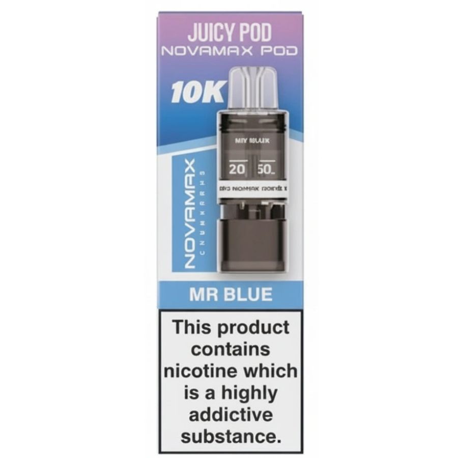 Mr Blue Novamax 10K Prefilled Pod & Refill by Juicy Pod