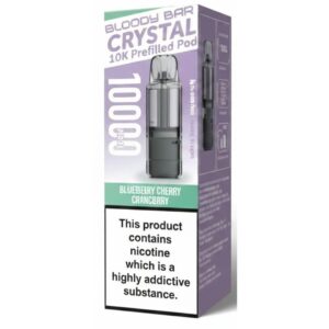 Blueberry Cherry Cranberry Crystal 10K Prefilled Pod & Refill by Bloody Bar