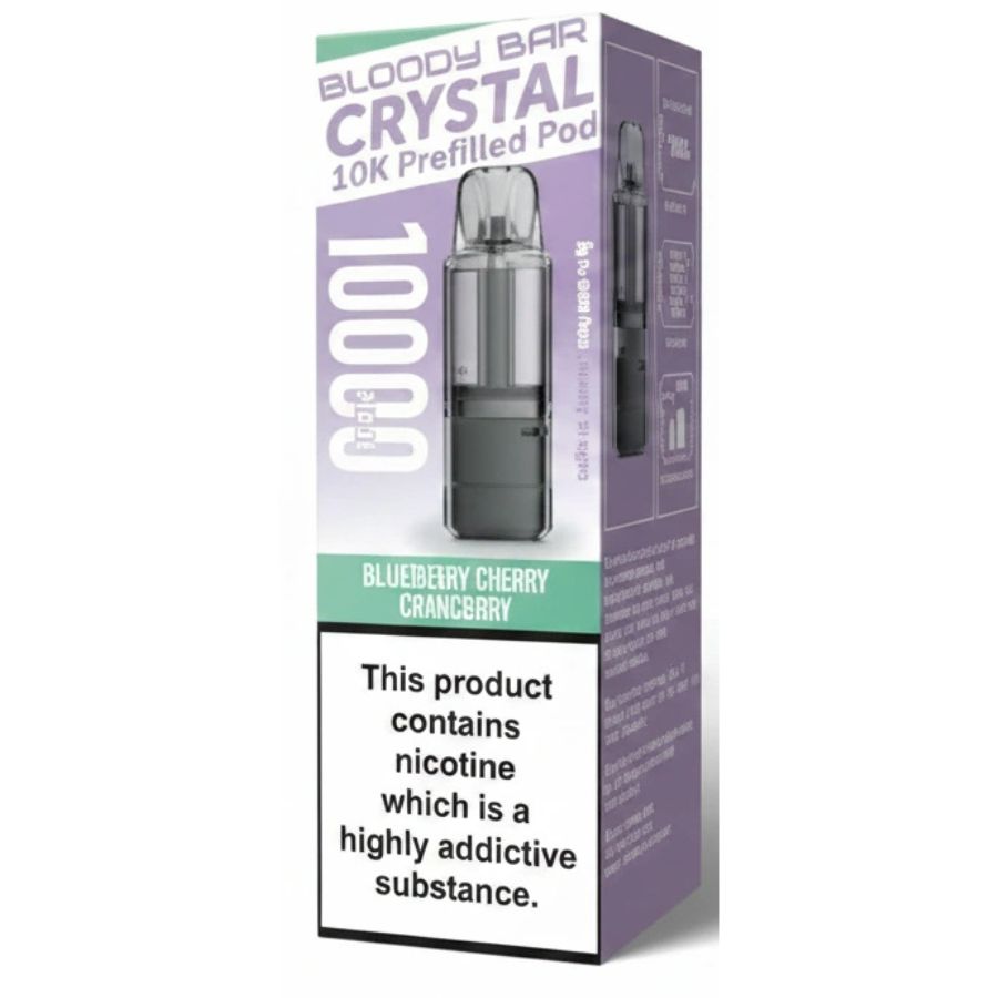 Blueberry Cherry Cranberry Crystal 10K Prefilled Pod & Refill by Bloody Bar
