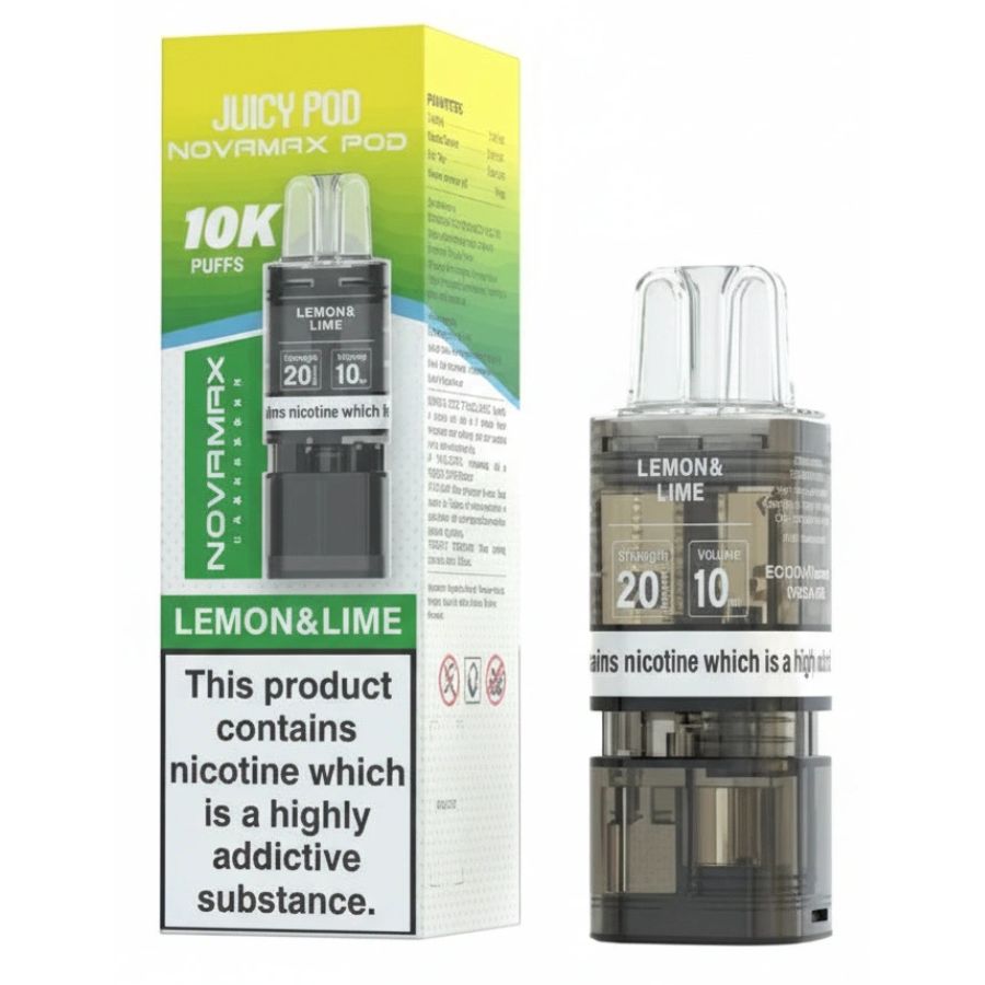 Lemon & Lime Novamax 10K Prefilled Pod & Refill by Juicy Pod