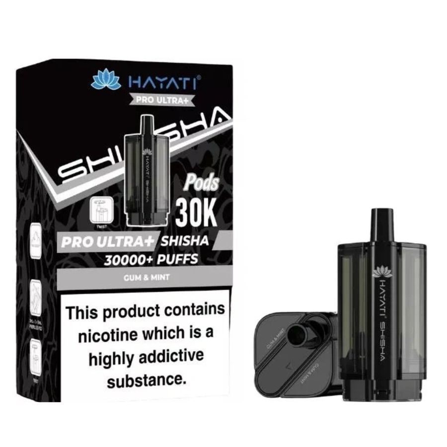 Gum & Mint Pro Ultra Plus Shisha 30K Prefilled Pod & Refill by Hayati