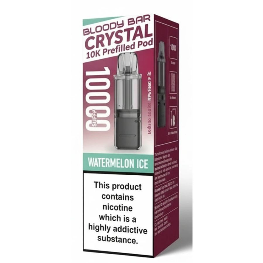 Watermelon Ice Crystal 10K Prefilled Pod & Refill by Bloody Bar