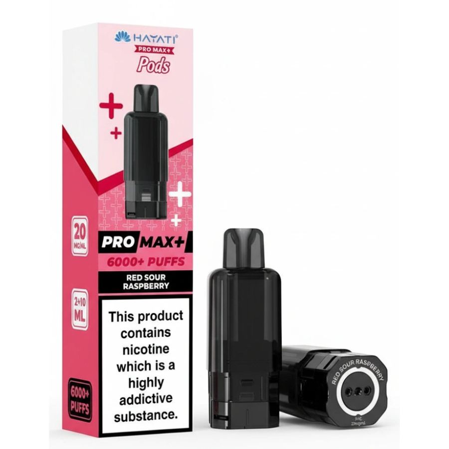 Red Sour Raspberry Pro Max Plus 6000 Prefilled Pod & Refill by Hayati
