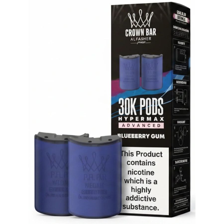 Blueberry Gum 30K Hypermax Prefilled Pod & Refill by Al Fakher