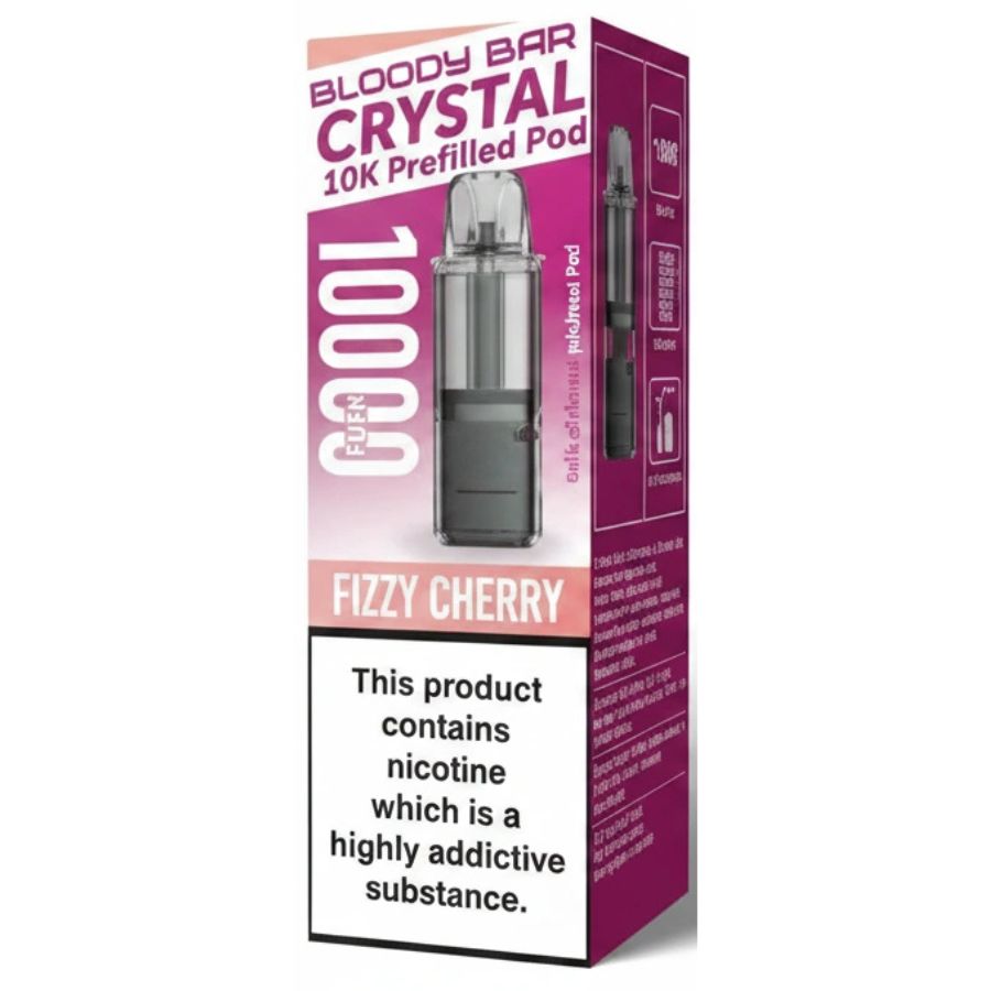Fizzy Cherry Crystal 10K Prefilled Pod & Refill by Bloody Bar