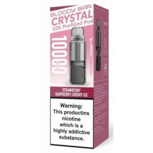 Strawberry Raspberry Cherry Ice Crystal 10K Prefilled Pod & Refill by Bloody Bar