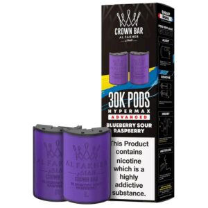 Blueberry Sour Raspberry 30K Hypermax Prefilled Pod & Refill by Al Fakher