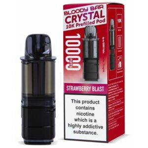 Strawberry Blast Crystal 10K Prefilled Pod & Refill by Bloody Bar