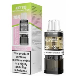 Kiwi Passion Fruit Guava Novamax 10K Prefilled Pod & Refill by Juicy Pod