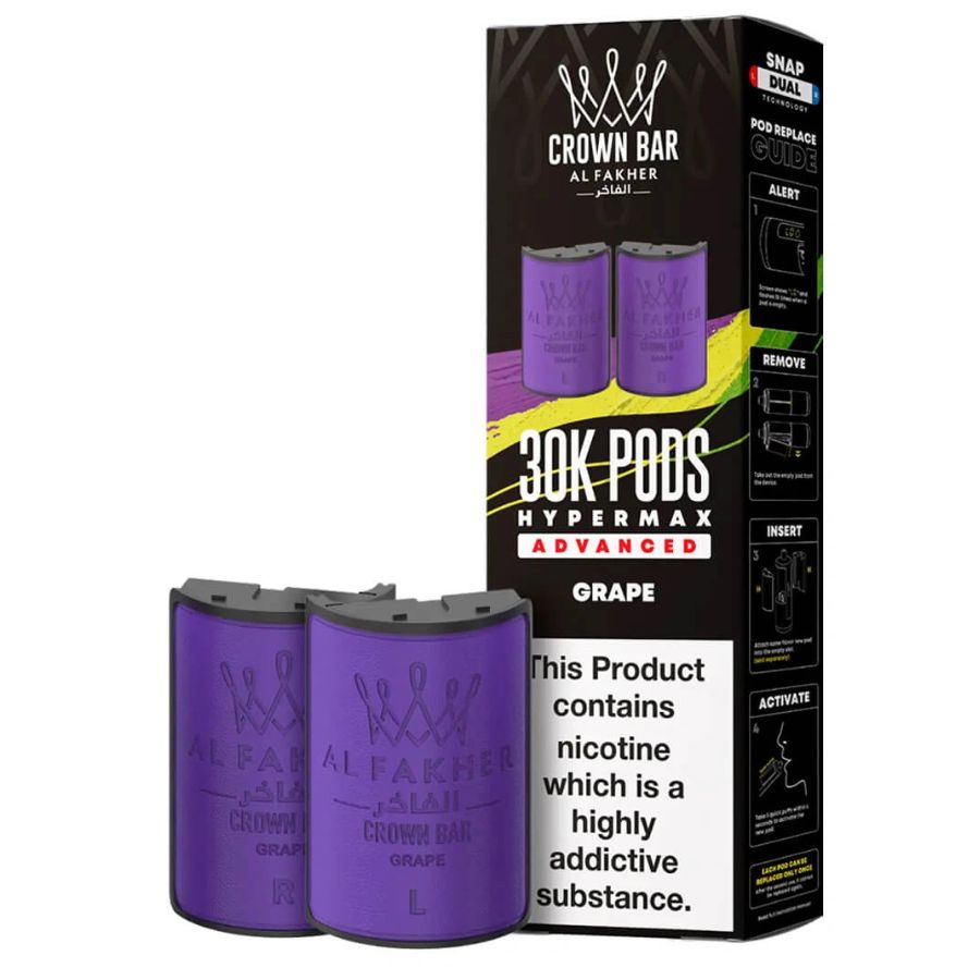 Grape 30K Hypermax Prefilled Pod & Refill by Al Fakher