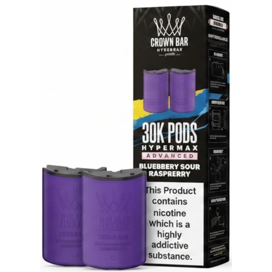 Blueberry Raspberry 30K Hypermax Prefilled Pod & Refill by Al Fakher