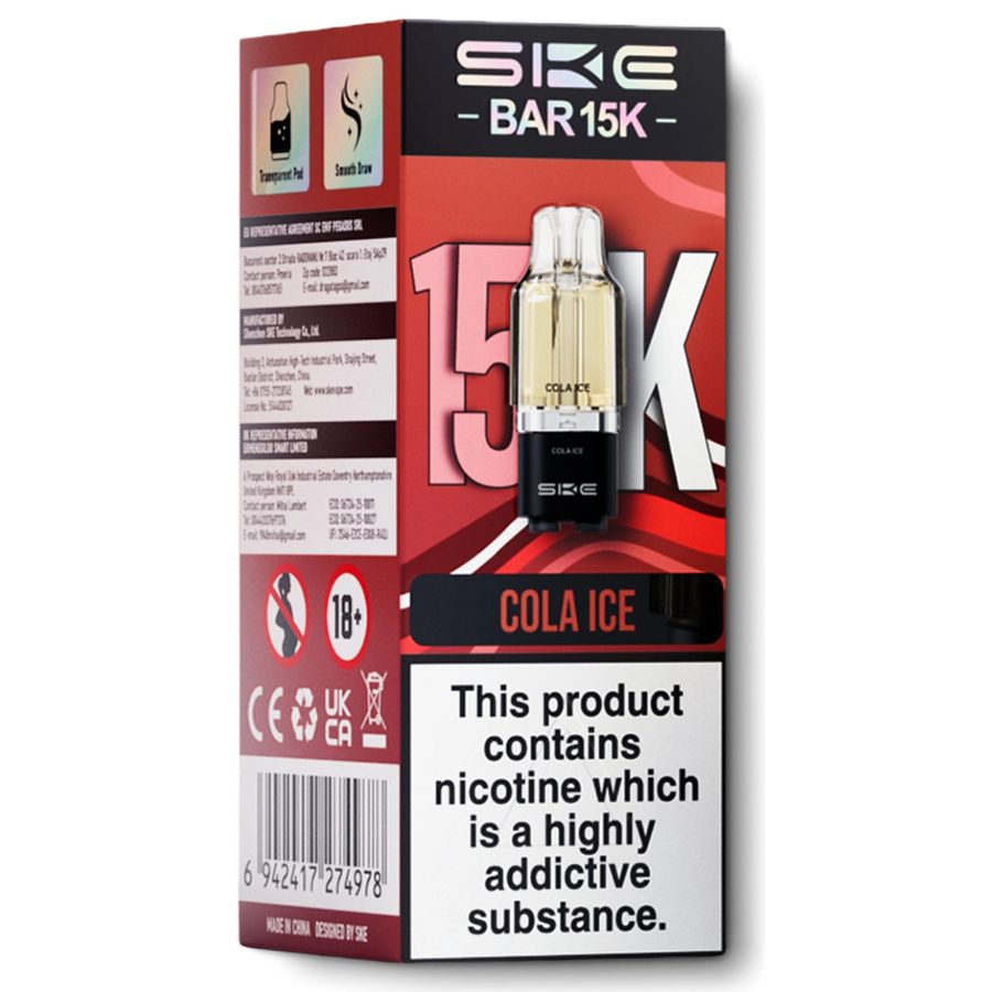 Cola Ice Bar 15K Prefilled Pod & Refill by SKE