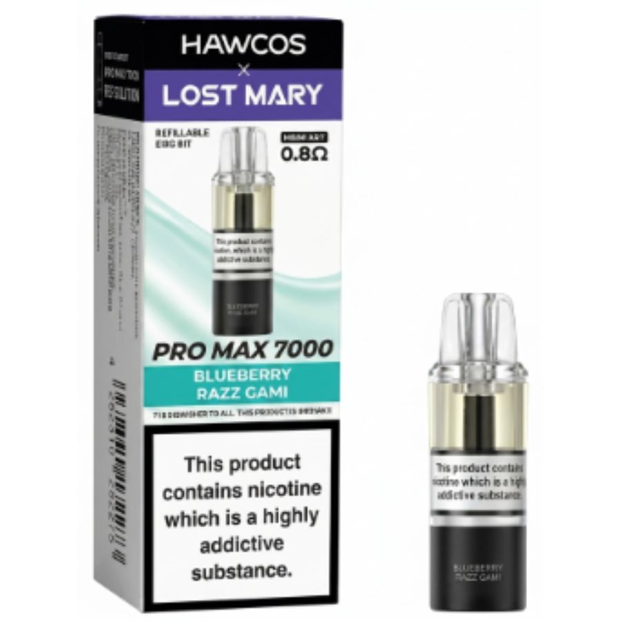 Blueberry Razz Gami Pro Max 7000 Prefilled Pod & Refill by Hawcos X Lost Mary