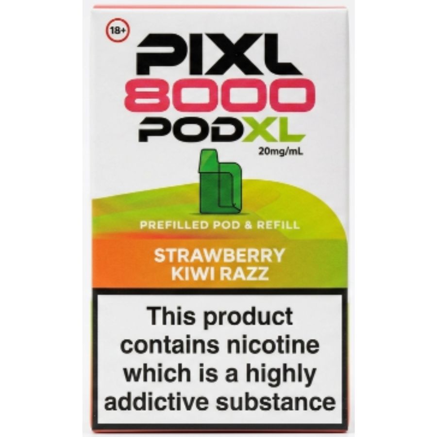 Strawberry Kiwi Razz Pixl 8000 Prefilled Pod & Refill by Pixl