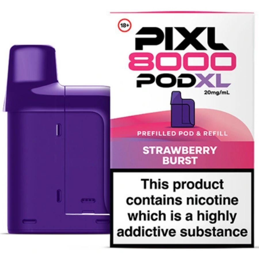Strawberry Burst Pixl 8000 Prefilled Pod & Refill by Pixl