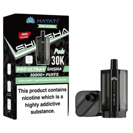 Gum Mint / Watermelon Bubblegum Pro Ultra Plus Shisha 30K Prefilled Pod & Refill by Hayati