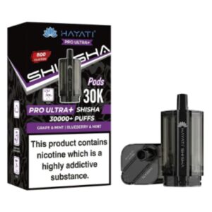 Grape Mint Pro Ultra Plus Shisha 30K Prefilled Pod & Refill by Hayati