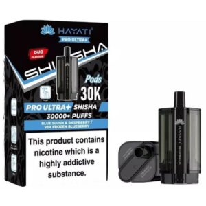 Blue Slush Raspberry / Vim Frozen Blueberry Pro Ultra Plus Shisha 30K Prefilled Pod & Refill by Hayati