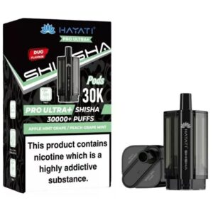 Apple Mint Grape / Peach Grape Fruit Pro Ultra Plus Shisha 30K Prefilled Pod & Refill by Hayati