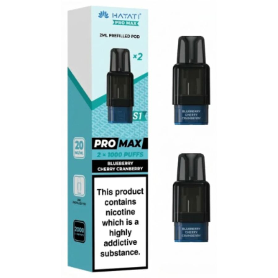 Blueberry Cherry Cranberry Pro Max S1 Prefilled Pods by Hayati