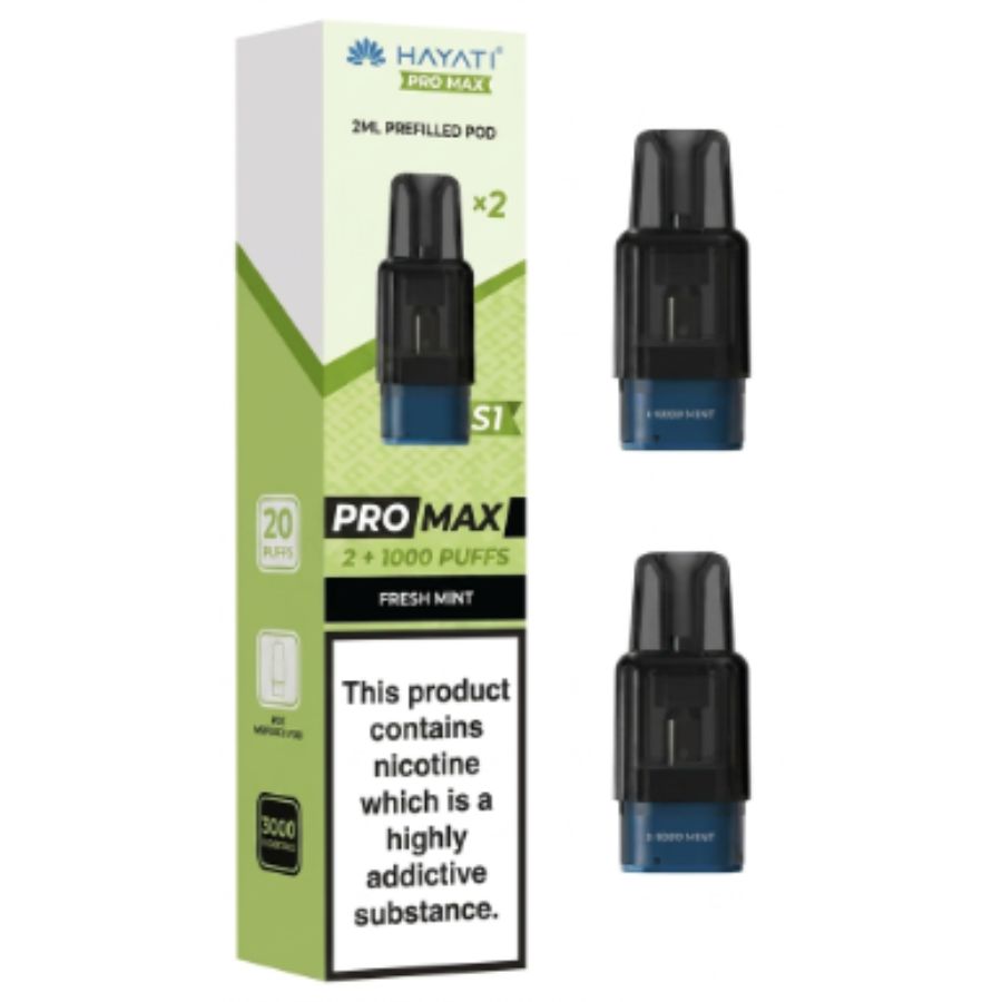 Fresh Mint Pro Max S1 Prefilled Pods by Hayati