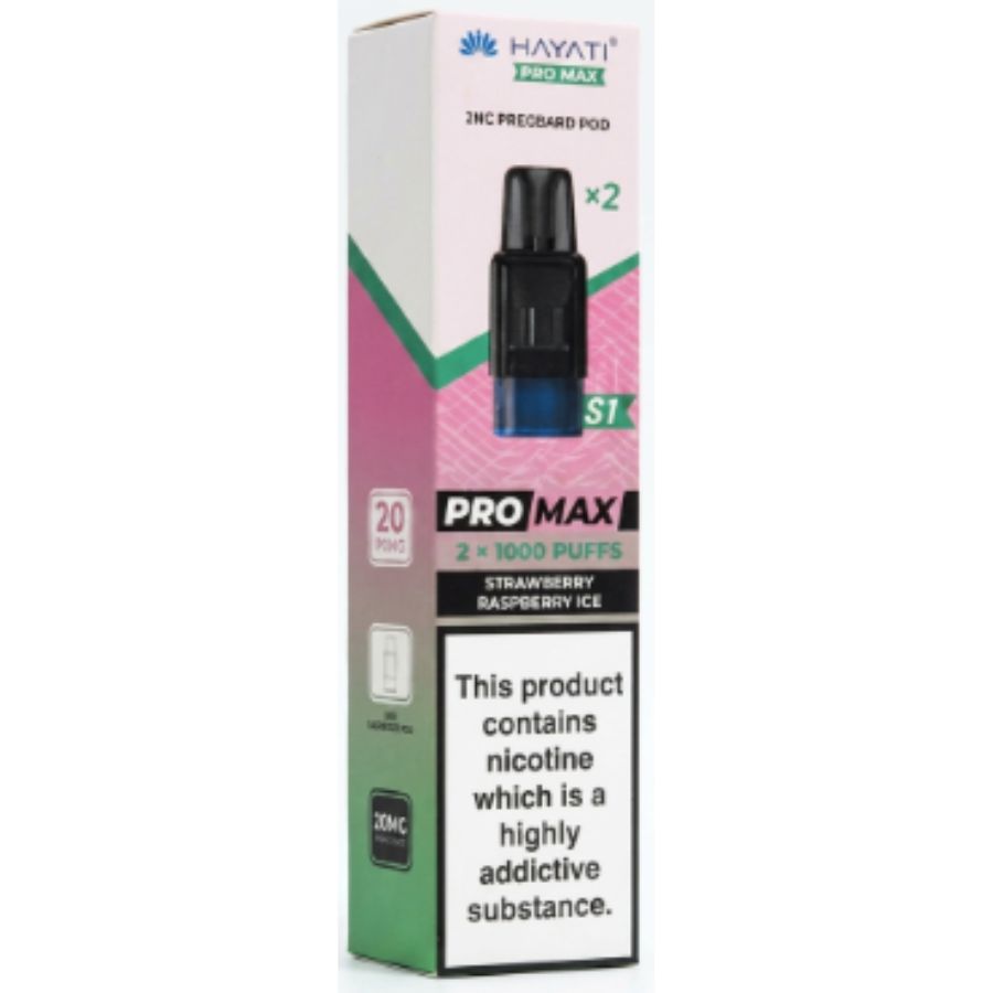Strawberry Raspberry Ice Pro Max S1 Prefilled Pods by Hayati